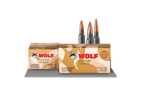 Wolf Performance Military Classic 168 gr Soft Point .308 Win/7.62 Ammo, 500/case - MC308SP168