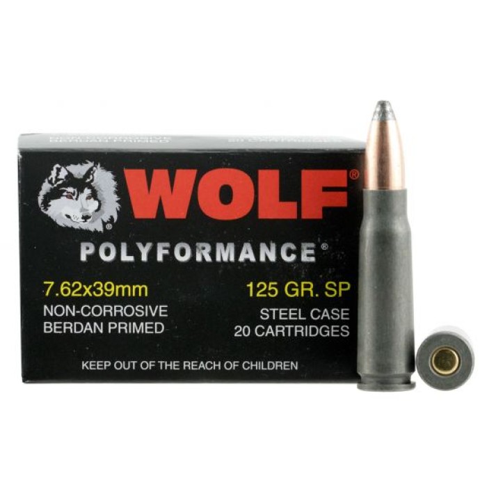 Wolf Performance Ammo Polyformance Steel 7.62 X 39 125 Grain 20-Rounds SP