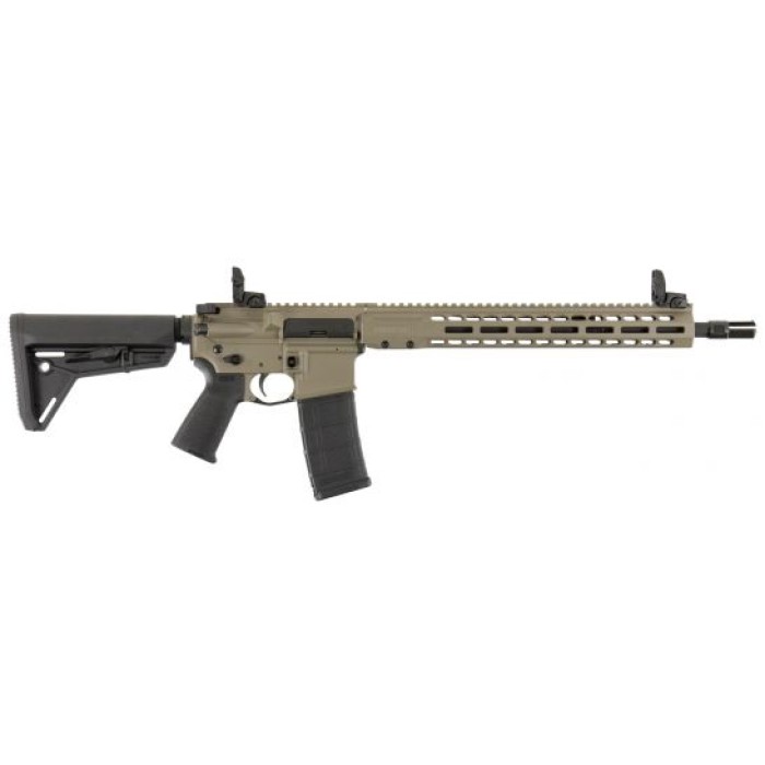 Barrett 17123 Rec7 DI Carbine 5.56X45mm Nato 16" 30+1, Fde Rec, Black 6 Position Stock & Grip, Includes Flip-Up Sights