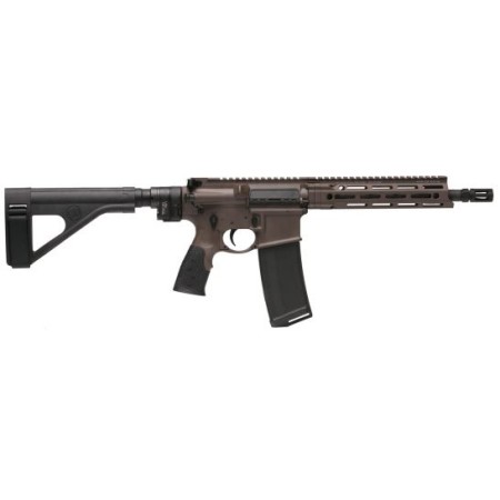 Daniel Defense DDM4 V7 P (Law Tactical) .223 Rem/5.56 Semi-Automatic AR Pistol, Cerakote Brown - 12819050067