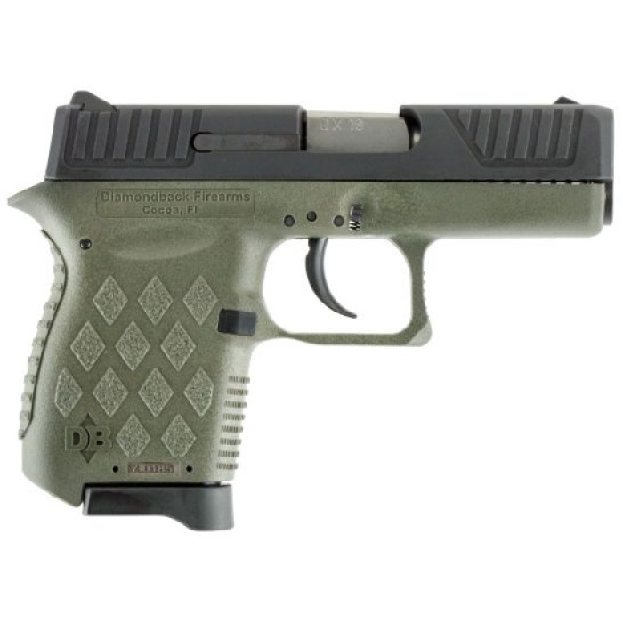 Diamondback Firearms DB9 9x19mm Pistol, Olive Drab Green - DB9ODG