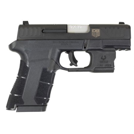 Diamondback Firearms AM2 Sub-Compact 9x19mm Pistol w/ Laser and Holster, Blk - DBAM29VLH