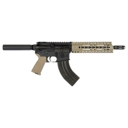 Diamondback Firearms DB15 7.62x39mm Semi-Automatic AR Pistol, 10", Cerakote FDE - DB15P47FDE10