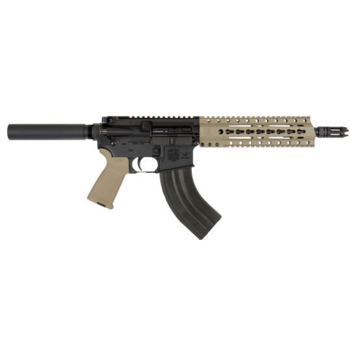 Diamondback Firearms DB15 7.62x39mm Semi-Automatic AR Pistol, 10", Cerakote FDE - DB15P47FDE10
