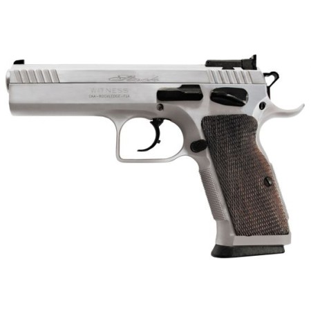 EAA Corp Tanfoglio Witness Elite Stock II 10mm Pistol, Chrome - 600615