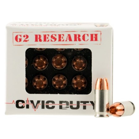 G2 Research Civic Duty 64 gr Copper Expansion Projectile .380 ACP Ammo, 20/box - CIVIC 380