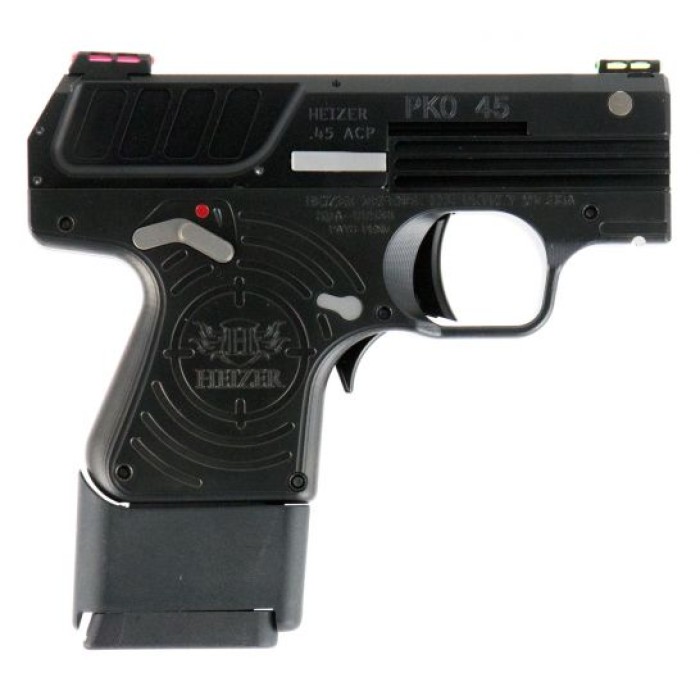 Heizer Defence PKO .45 ACP Semi-Automatic Pistol, Jet Black - CKH45JTBLK