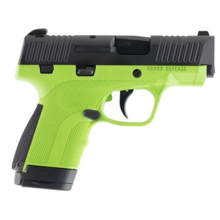 Honor Defence Honor Guard Sub-Compact 9mm Pistol, Acid Green - HG9SCAG