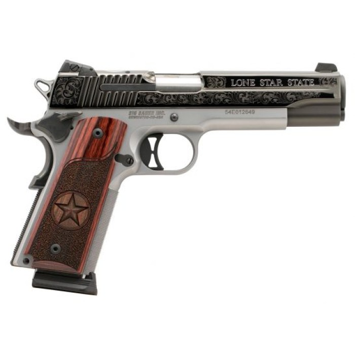Sig Sauer 1911 Texas Engraved Two-Tone .45 ACP Pistol, Stainless - 191145TXS