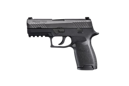 Sig Sauer P320 Nitron Compact 9mm Semi-Automatic Pistol, Blk - 320C-9-BSS-MS-MA