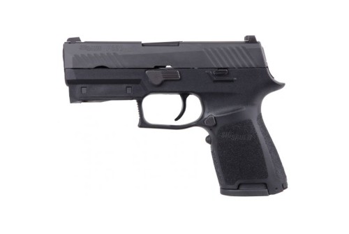 Sig Sauer P320 Lima Compact 9mm Semi-Automatic Pistol w/ LIMA320 Green Laser Grip, Stainless - 320C-9-BSS-LIMA-G