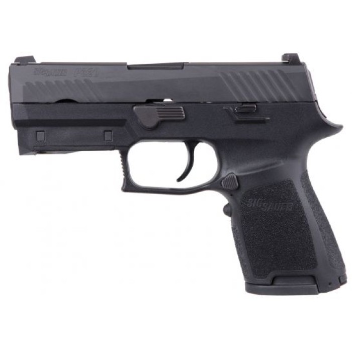 Sig Sauer P320 Lima Compact 9mm Semi-Automatic Pistol w/ LIMA320 Green Laser Grip, Stainless - 320C-9-BSS-LIMA-G
