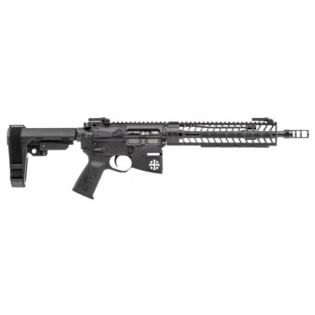 Spikes Tactical Rare Breed Crusader 5.56 Semi-Automatic AR Pistol, Hardcoat Anodized Black/Black Phosphate - STP5620-M1R