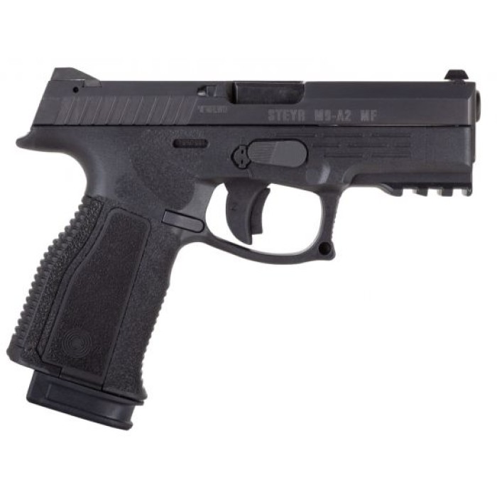 Steyr Arm M9-A2 MF 9x19mm Semi-Automatic Mechanically Locked Recoil-Operated Pistol, Blk - 78.221.2HO