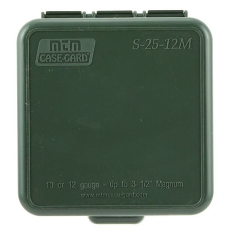 MTM Flip-Top 10 12 Gauge Up to 3.5in 25 Round Forest Green Shotshell Box (S25-12M-11)