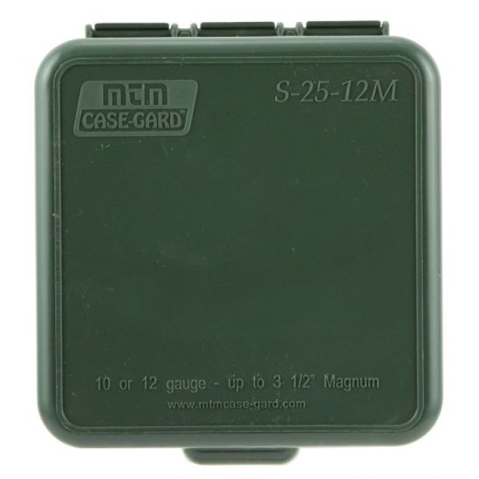 MTM Flip-Top 10 12 Gauge Up to 3.5in 25 Round Forest Green Shotshell Box (S25-12M-11)