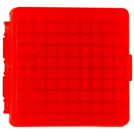 MTM Flip-Top For 22 Mag - 17 HMR 100 Round Clear Red Ammo Box (P-100-22M-29)