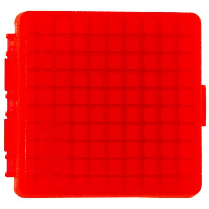 MTM Flip-Top For 22 Mag - 17 HMR 100 Round Clear Red Ammo Box (P-100-22M-29)