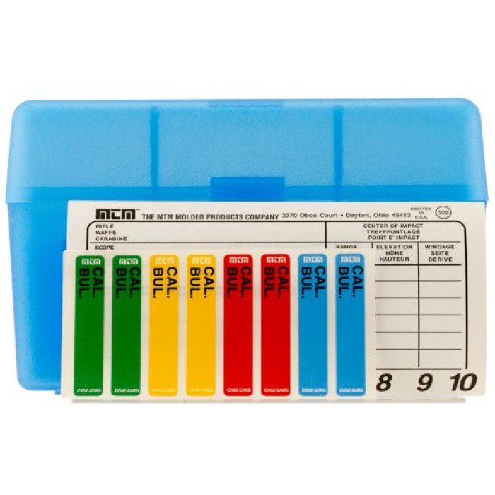 MTM Flip-Top 270 Win 30-06 25-06 50 Round Clear Blue Ammo Box (RL-50-24)