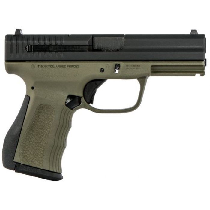 FMK Firearms 9C1 G2 FAT 9mm Pistol, Olive Drab Green - G9C1G2OD