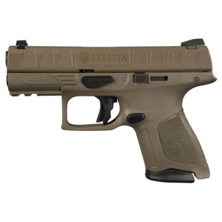 Beretta Usa Jaxc92005 Apx Compact 9Mm Luger 3.70" 10+1 Flat Dark Earth Interchangeable Backstrap Grip