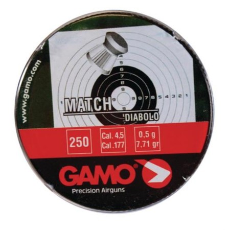 GAMO Match Pellets, 177PEL, Flat Nose Tin, 250 Pack (632002454)