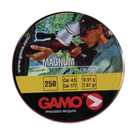 GAMO Mag Pellets, 177PEL, Spire Point Double Ring Tin, 250 Pack (632022454)