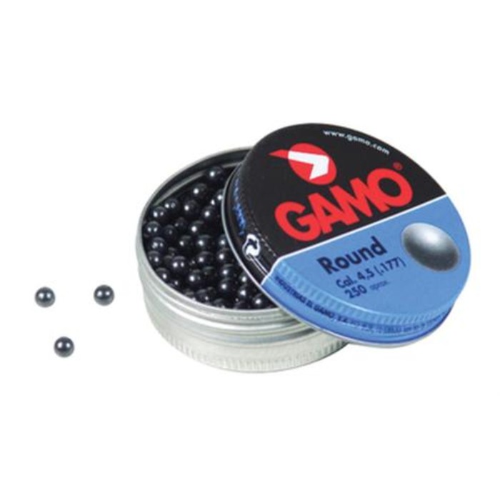 GAMO Roundball BB Pellets, 177BB, Lead Tin, 250 Pack (632032454)