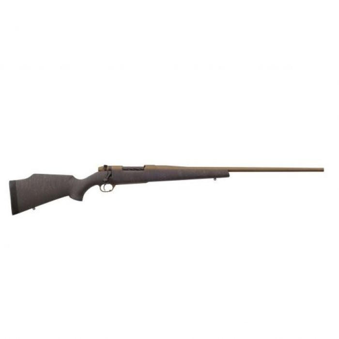 Weatherby Mark V Weathermark .257 Weatherby Mag Bolt Action Rifle, Matte Gel Coat and Burnt Bronze Spiderweb Accent - MWB01N257WR6T