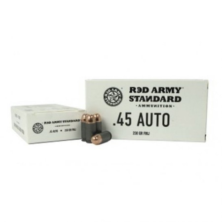 Century Arms Red Army Standard 230 gr FMJ .45 Auto Leaded Ammo, 50/box - AM3262