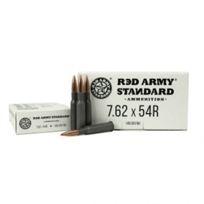 Century Arms 148 gr FMJ 7.62x54mmR Ammo, 20/box - AM3093