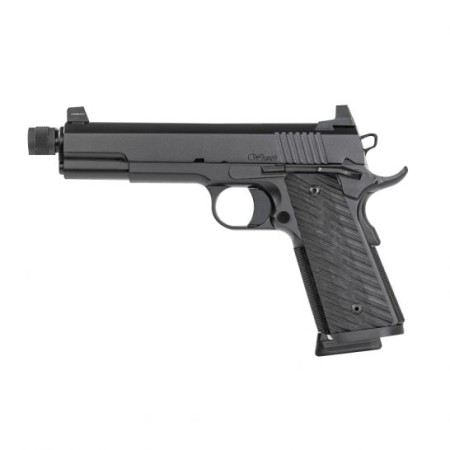 Dan Wesson Wraith 1911 Pistol - Black  9Mm  5.75" Threaded Barrel  10Rd  High Fixed Night Sights  G10 Grips 01812