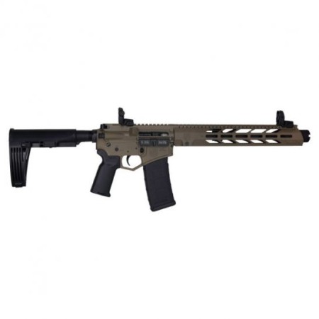 Diamondback Firearms DB15 10" 5.56 AR Pistol w/ MBUS Sight, FDE - DB15PDS10FDE