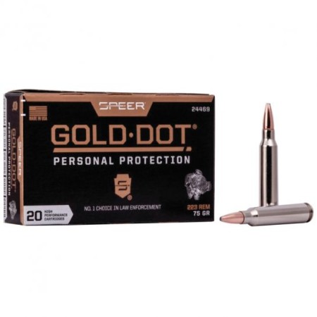 Speer 75 gr GDSP .223 Rem Ammo, 20/pack - 24469