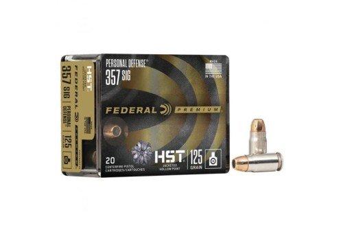 Federal 125 gr HSTJHP .357 SIG Ammo, 20/pack - P357SHST1S