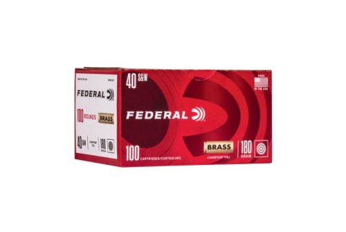 Federal Champion Training 180gr FMJ 40 S&W Ammo, 100rds - WM52231