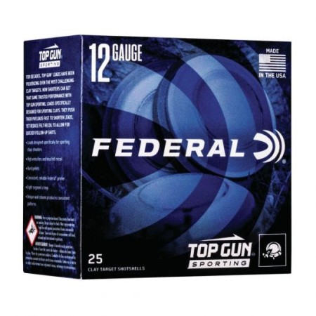 Federal Top Gun 12 GA, 2-3/4in. 1oz. #7.5 Shot, - 25 rounds [MPN: TGSH1275]