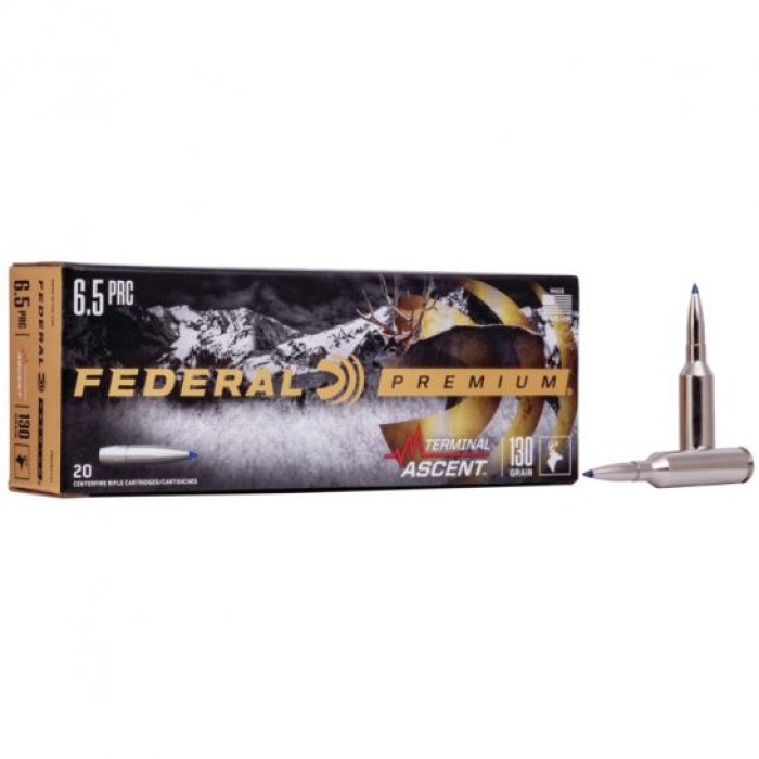 Federal 130 gr Terminal Ascent 6.5 PRC Ammo, 20/pack - P65PRCTA1