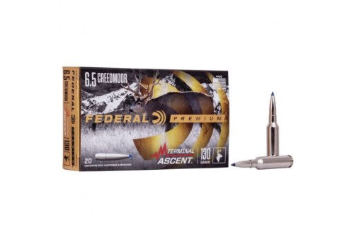 Federal 130 gr Terminal Ascent 6.5 Crd Ammo, 20/pack - P65CRDTA1