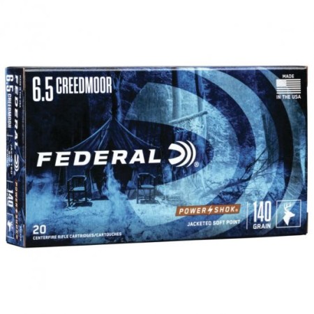 Federal PowerShok 140 gr JSP 6.5 Crd Ammo, 20/pack - 65CRDB