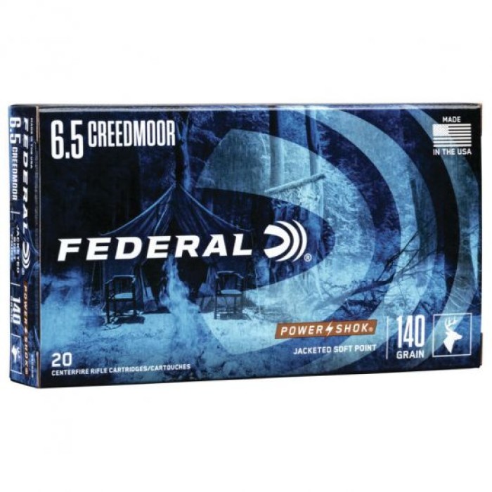 Federal PowerShok 140 gr JSP 6.5 Crd Ammo, 20/pack - 65CRDB