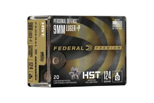 Federal Personal Defense 124 gr HSTJHP 9mm Ammo, 20/pack - P9HST3S