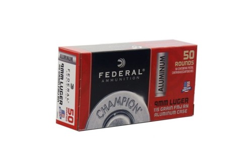 Federal Champion 9mm 115gr FMJ Ammunition, 50rd - CAL9115