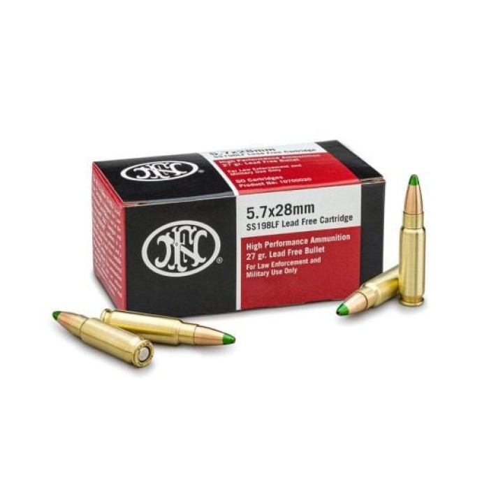 FN America FN SS198LF 5.7X28 27 Grain LF JHP Pistol Ammo, FNH10700021