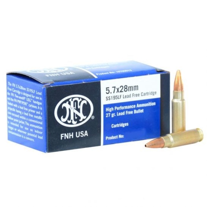 FN America 5.7x28mm 27 Grain Pistol Ammo, 2000 Rounds, 10700012