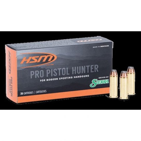 HSM PRO PISTOL 44 REM MAG 240GR JACKETED HOLLOW CAVITY 20 ROUNDS PER BOX