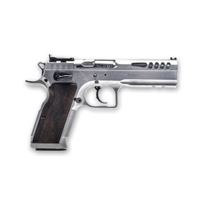 Italian Firearms Group Defiant Stock Master Large 40 S&W Pistol, Chrome Hard - TF-STOCKM-40