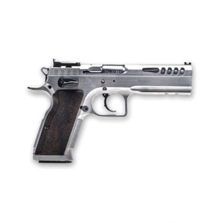 Italian Firearms Group Defiant Stock Master Large 9mm Pistol, Chrome Hard - TF-STOCKM-9