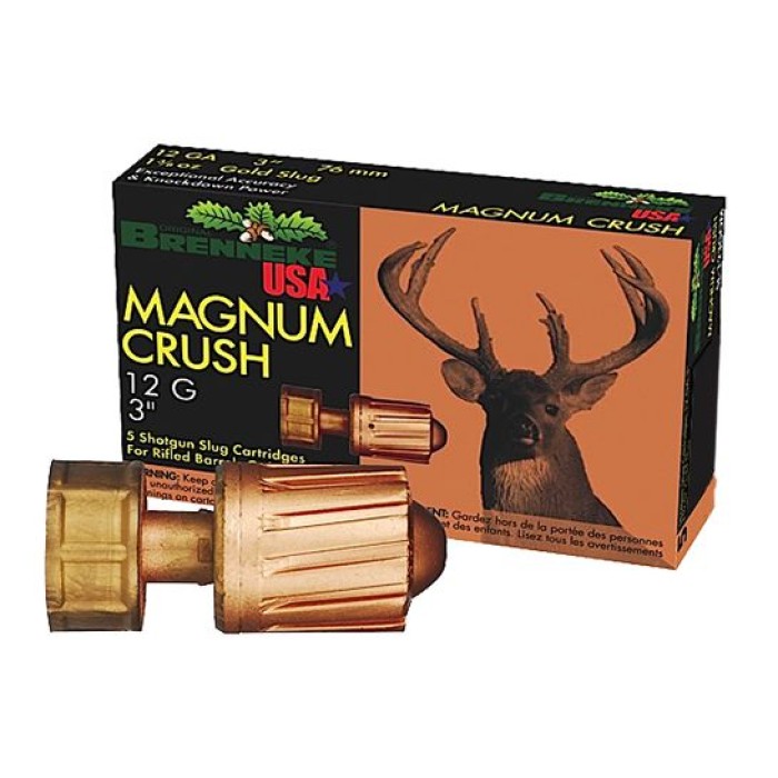 Brenneke USA Magnum Crush 12 Gauge 3" Shotgun Slug, 5/box - SL-123CMR