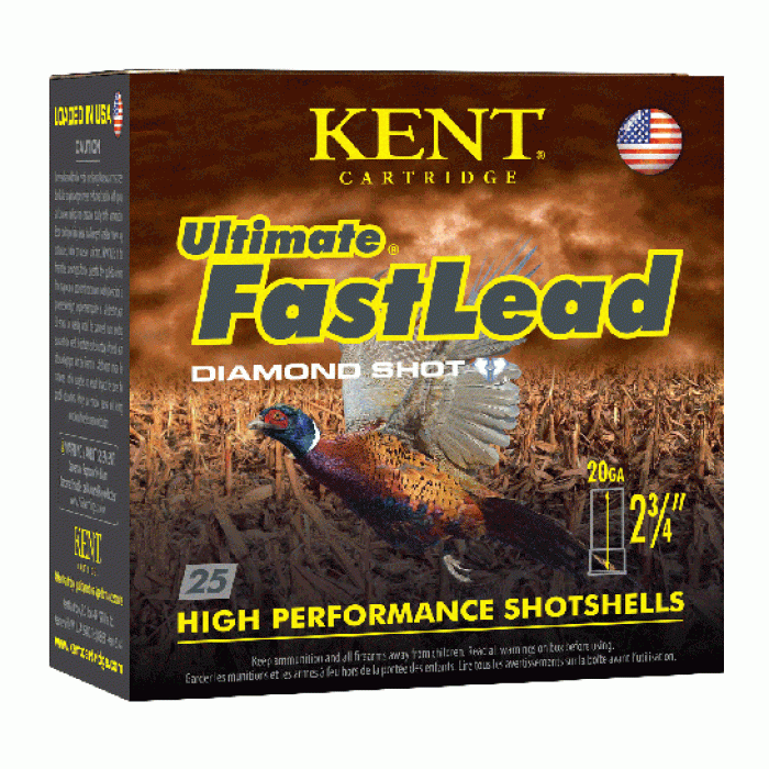 Kent Ultimate Fast Lead 2.75" 20 Gauge Ammo #6 Shot, 25rds - K202UFL286